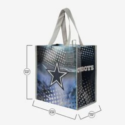 FOCO Dallas Cowboys 4 Pack Reusable Shopping Bags -FOCO Shop EW729NF4PKDC g3