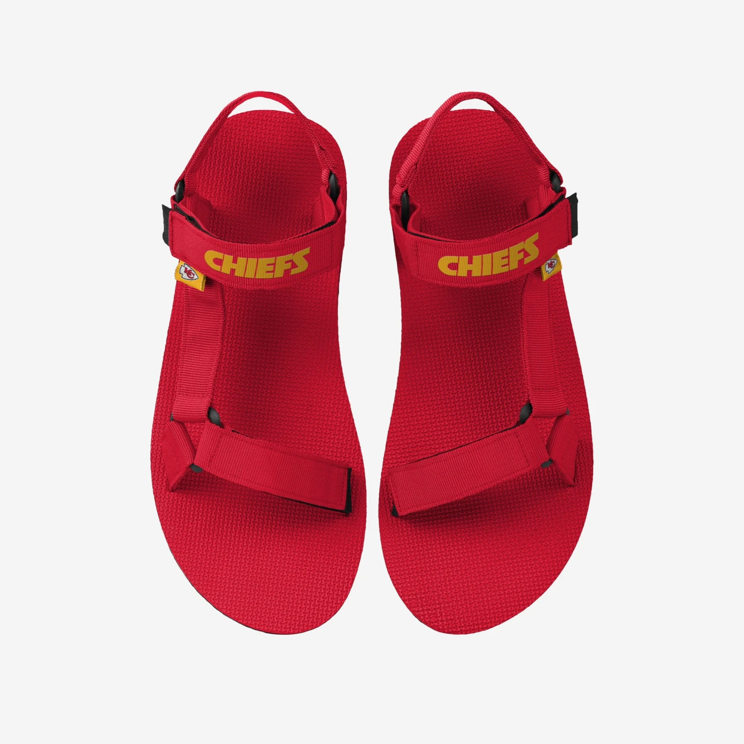 FOCO Kansas City Chiefs Mens Solid Strap Sandal 3 FOCO Kansas City Chiefs Mens Solid Strap Sandal