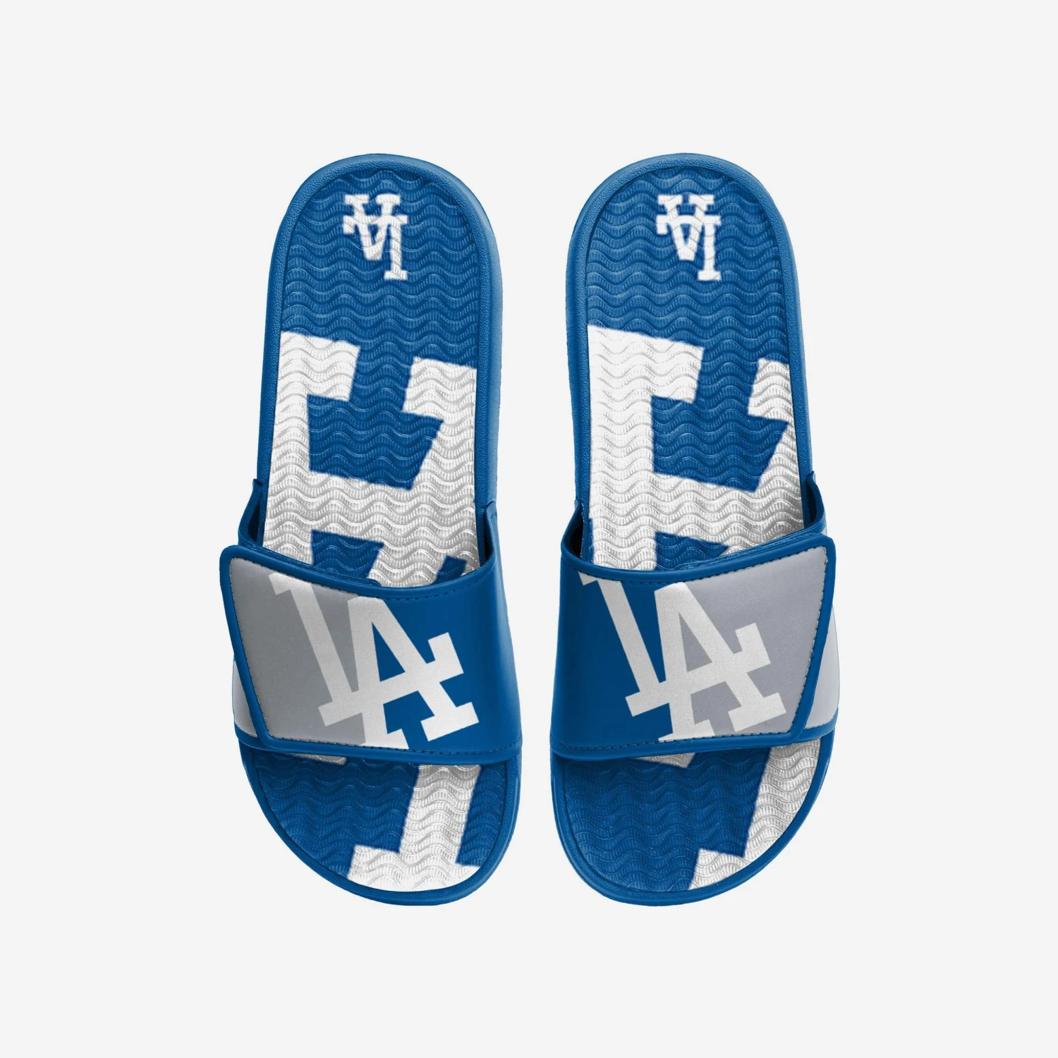 FOCO Los Angeles Dodgers Colorblock Big Logo Gel Slide 3 FOCO Los Angeles Dodgers Colorblock Big Logo Gel Slide