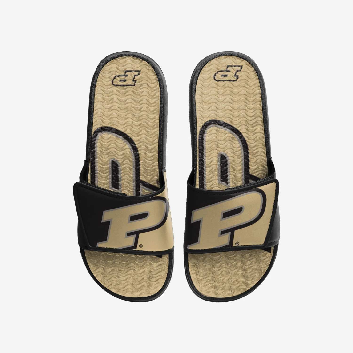 FOCO Purdue Boilermakers Colorblock Big Logo Gel Slide 3 FOCO Purdue Boilermakers Colorblock Big Logo Gel Slide