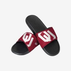 FOCO Oklahoma Sooners Cropped Big Logo Slide -FOCO Shop FFSSNCCPBLGSLOK g3