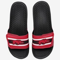 FOCO Arkansas Razorbacks Stripe Legacy Sport Slide