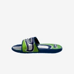 FOCO Seattle Seahawks Colorblock Big Logo Gel Slide -FOCO Shop FFSSNFCBBLGGELSS g4