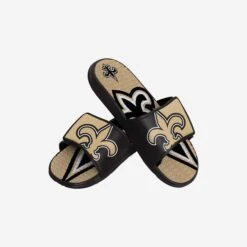 FOCO New Orleans Saints Youth Colorblock Big Logo Gel Slide -FOCO Shop FFSSNFCBGEL816NS g3