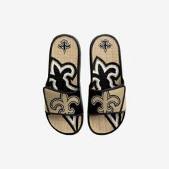 FOCO New Orleans Saints Youth Colorblock Big Logo Gel Slide