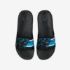 FOCO Carolina Panthers Striped Big Logo Raised Slide -FOCO Shop FFSSNFSBL3DCP p