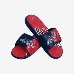 FOCO Washington Capitals Colorblock Big Logo Gel Slide -FOCO Shop FFSSNHCBBLGGELWC g3