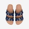 FOCO Milwaukee Brewers Womens Team Logo Double Buckle Sandal