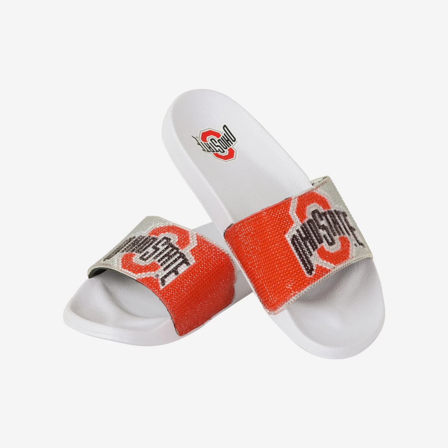 FOCO Ohio State Buckeyes Womens Big Logo Shimmer Slide 5 FOCO Ohio State Buckeyes Womens Big Logo Shimmer Slide - Image 3