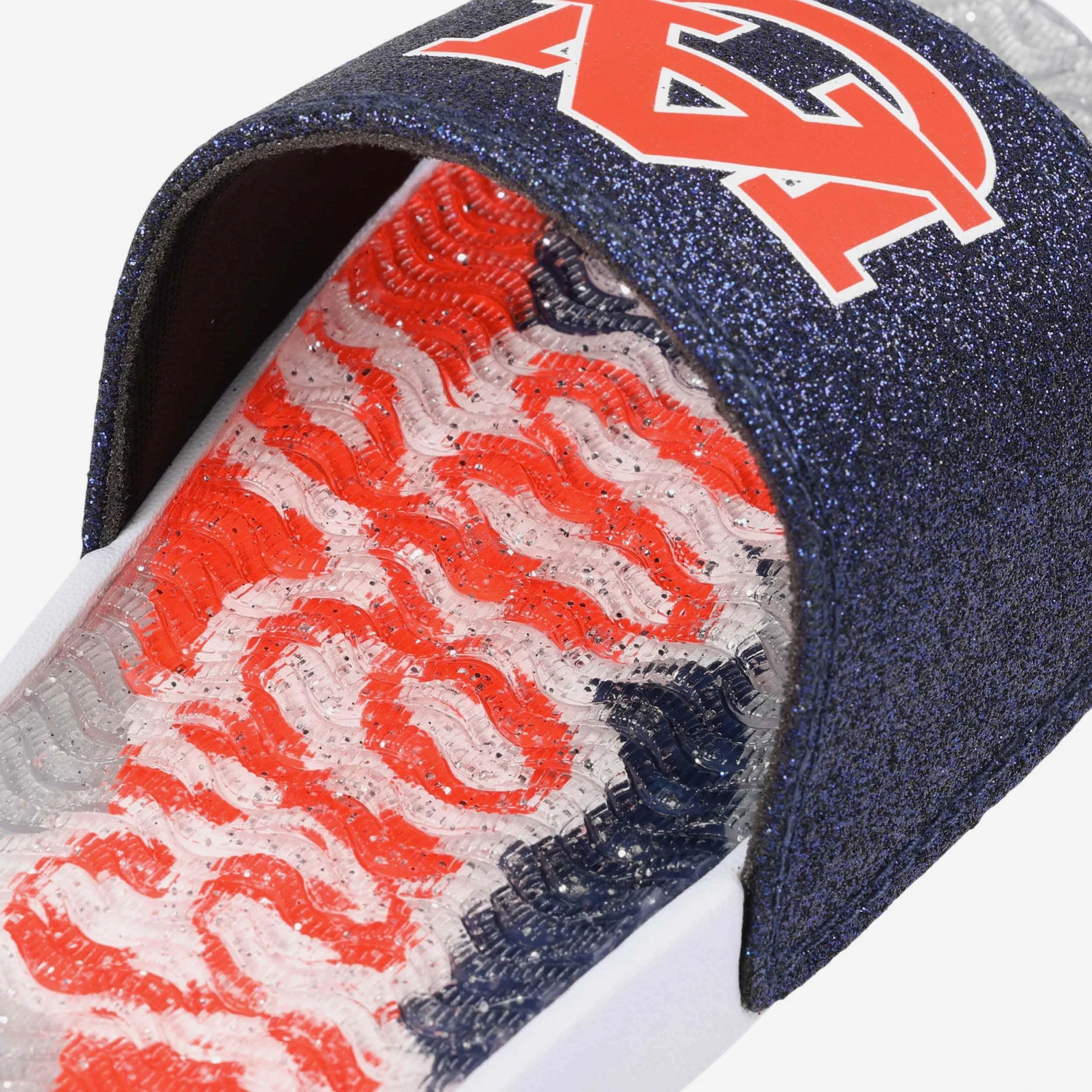 FOCO Auburn Tigers Womens Glitter Gel Slide 6 FOCO Auburn Tigers Womens Glitter Gel Slide - Image 4