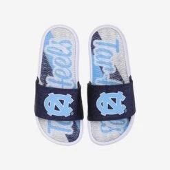 FOCO North Carolina Tar Heels Womens Glitter Gel Slide
