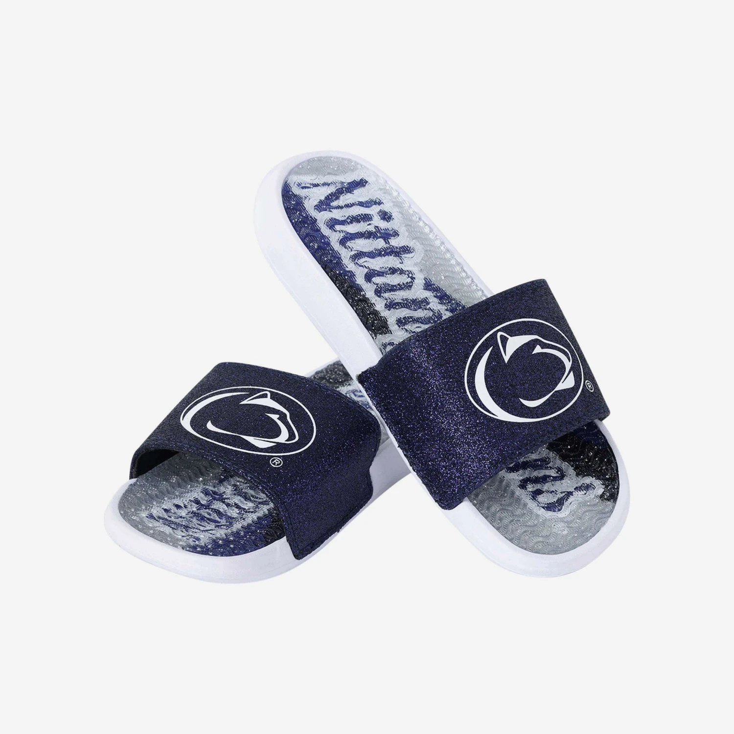 FOCO Penn State Nittany Lions Womens Glitter Gel Slide 5 FOCO Penn State Nittany Lions Womens Glitter Gel Slide - Image 3