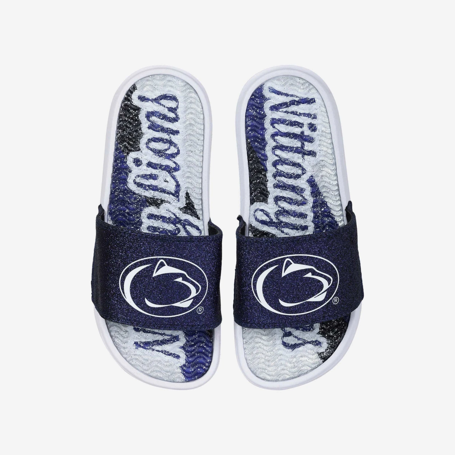 FOCO Penn State Nittany Lions Womens Glitter Gel Slide 3 FOCO Penn State Nittany Lions Womens Glitter Gel Slide