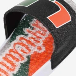FOCO Miami Hurricanes Womens Glitter Gel Slide -FOCO Shop FFWMNCGLGELUM g4