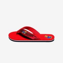 FOCO Kansas Jayhawks Womens Sequin Flip Flop