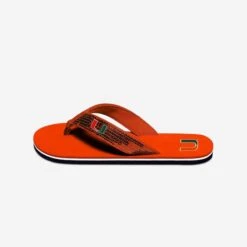 FOCO Miami Hurricanes Womens Sequin Flip Flop