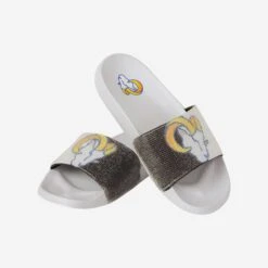 FOCO Los Angeles Rams Womens Big Logo Shimmer Slide -FOCO Shop FFWMNFBLRNSR g3