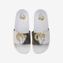 FOCO Los Angeles Rams Womens Big Logo Shimmer Slide