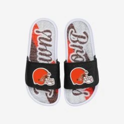 FOCO Cleveland Browns Womens Glitter Gel Slide