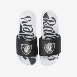 FOCO Las Vegas Raiders Womens Glitter Gel Slide
