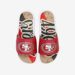 FOCO San Francisco 49ers Womens Glitter Gel Slide