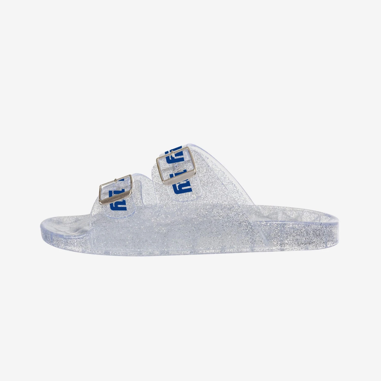 FOCO New York Giants Womens Glitter Double Buckle Sandal 6 FOCO New York Giants Womens Glitter Double Buckle Sandal - Image 4
