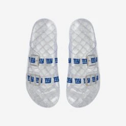 FOCO New York Giants Womens Glitter Double Buckle Sandal