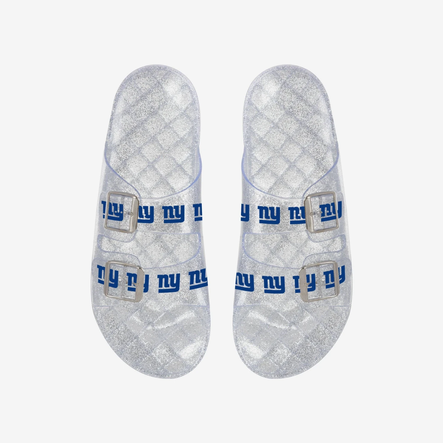 FOCO New York Giants Womens Glitter Double Buckle Sandal 3 FOCO New York Giants Womens Glitter Double Buckle Sandal