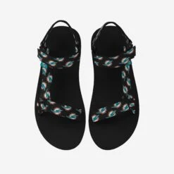 FOCO Miami Dolphins Womens Repeat Logo Strap Sandal