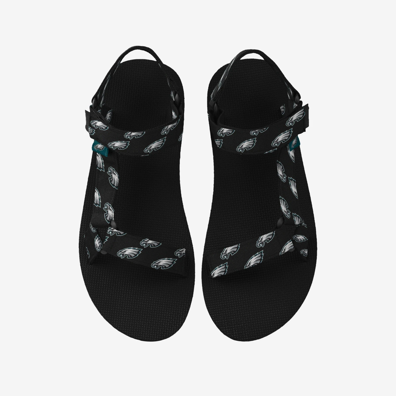 FOCO Philadelphia Eagles Womens Repeat Logo Strap Sandal 3 FOCO Philadelphia Eagles Womens Repeat Logo Strap Sandal