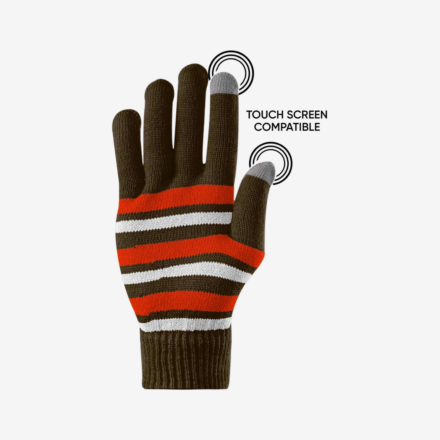 FOCO Cleveland Browns Stretch Gloves 5 FOCO Cleveland Browns Stretch Gloves - Image 3