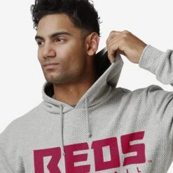 FOCO Cincinnati Reds Gray Woven Hoodie -FOCO Shop HDMBGRWVCR g3
