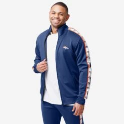 FOCO Denver Broncos Stripe Logo Track Jacket -FOCO Shop HDNFSTLGTRJCKDB g5