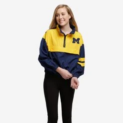 FOCO Michigan Wolverines Womens Winning Play Windbreaker