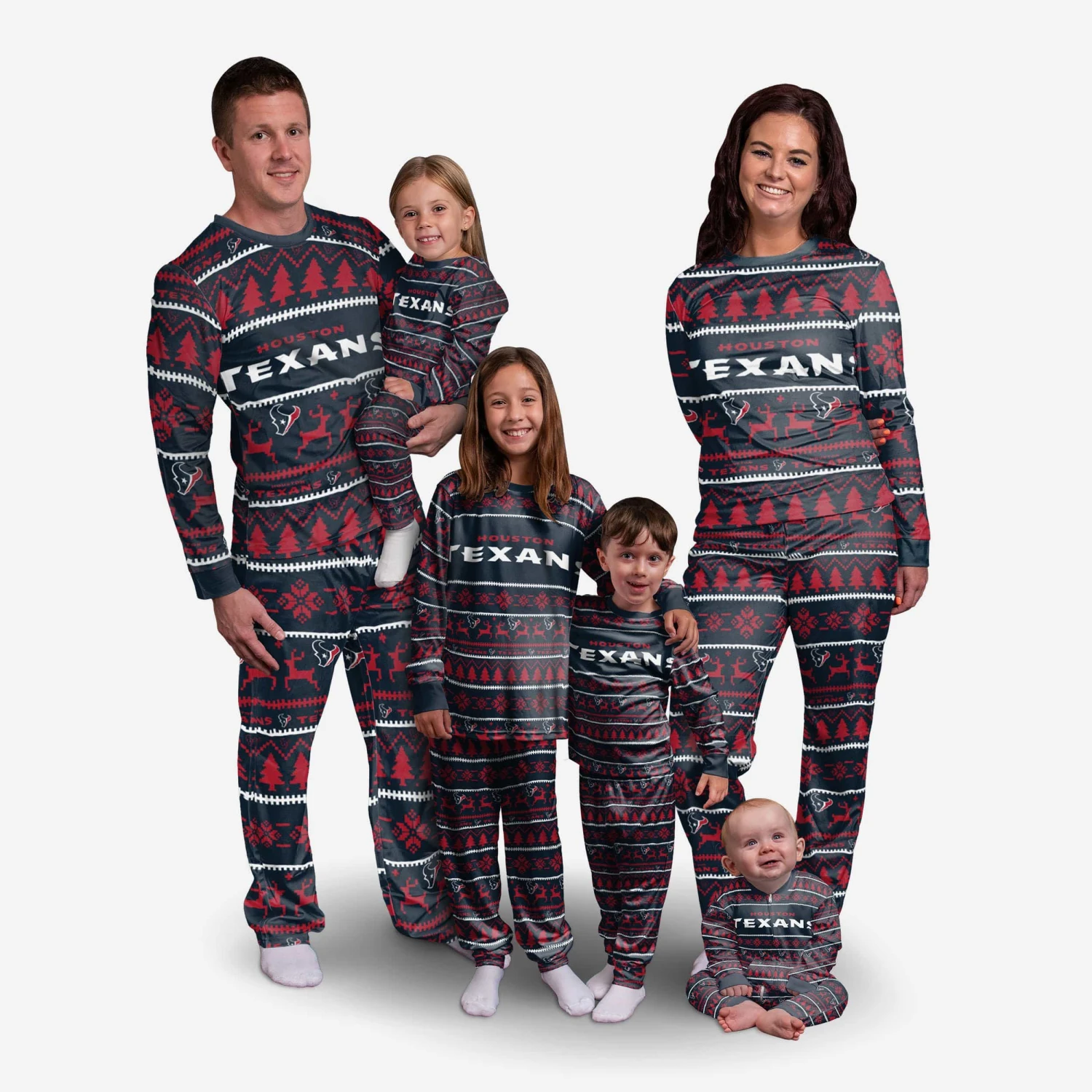 FOCO Houston Texans Infant Family Holiday Pajamas 4 FOCO Houston Texans Infant Family Holiday Pajamas - Image 2