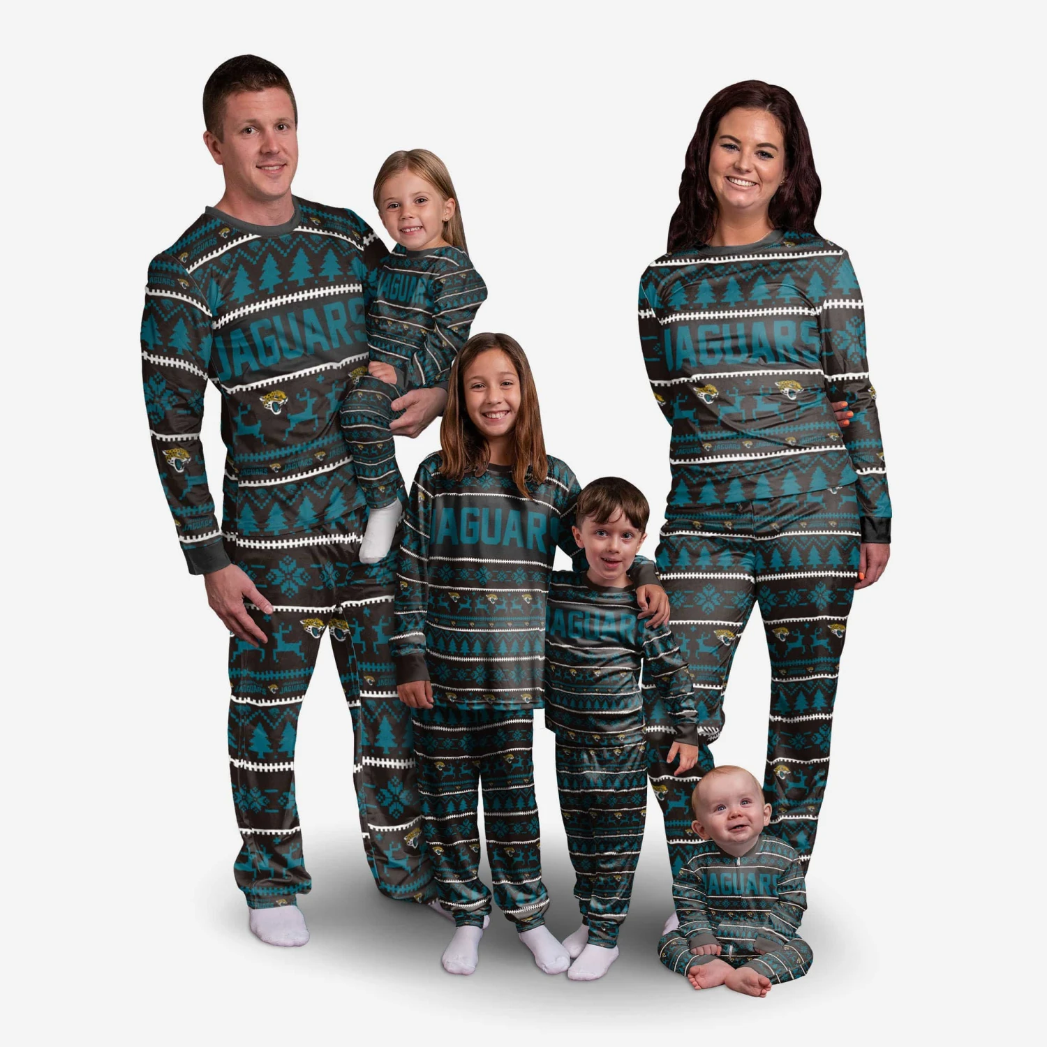 FOCO Jacksonville Jaguars Family Holiday Pajamas 4 FOCO Jacksonville Jaguars Family Holiday Pajamas - Image 2