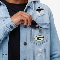 FOCO Green Bay Packers Denim Days Jacket -FOCO Shop JKTNFDNBLGP g3