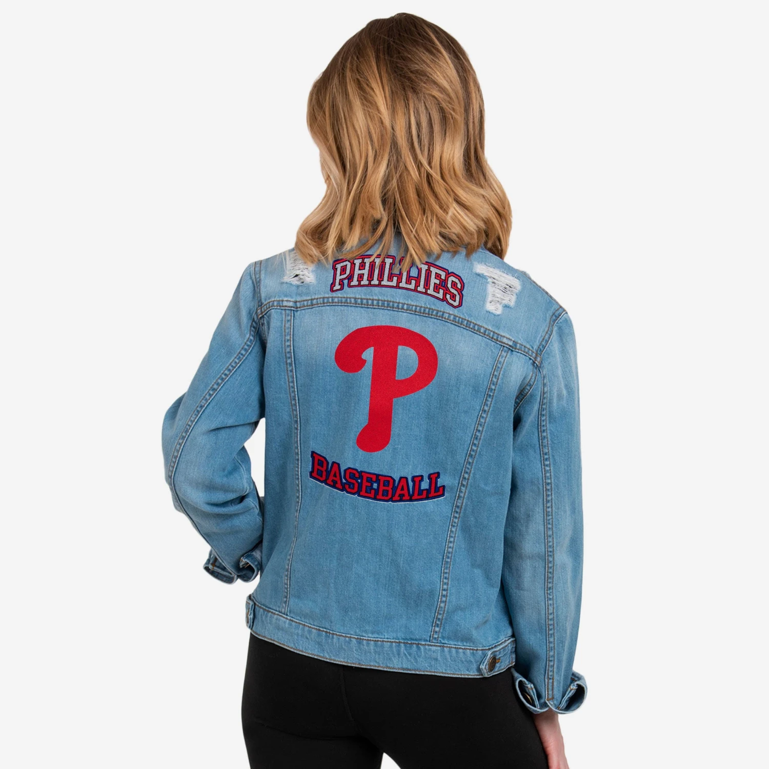 FOCO Philadelphia Phillies Womens Denim Days Jacket 4 FOCO Philadelphia Phillies Womens Denim Days Jacket - Image 2