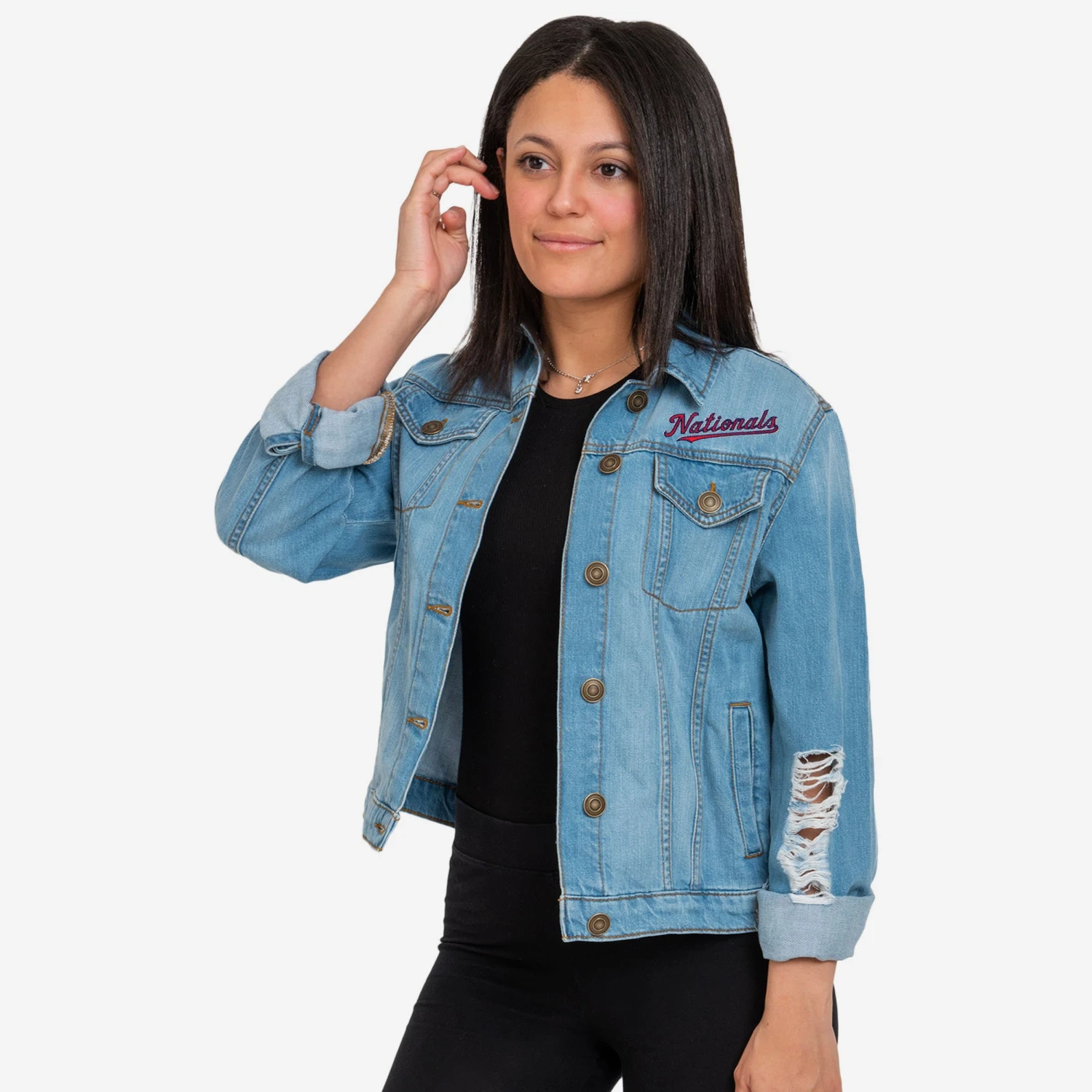 FOCO Washington Nationals Womens Denim Days Jacket 3 FOCO Washington Nationals Womens Denim Days Jacket