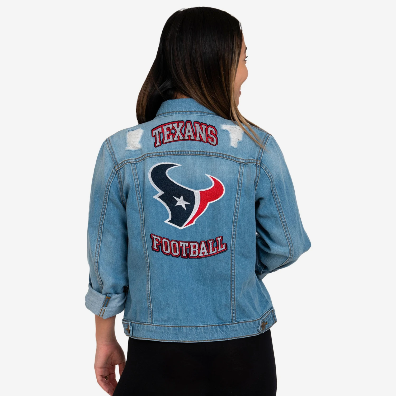 FOCO Houston Texans Womens Denim Days Jacket 4 FOCO Houston Texans Womens Denim Days Jacket - Image 2