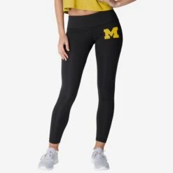 FOCO Michigan Wolverines Womens Calf Logo Black Legging