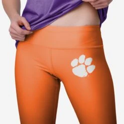 FOCO Clemson Tigers Womens Solid Big Wordmark Legging -FOCO Shop LEGNCSLLRWMCU g3