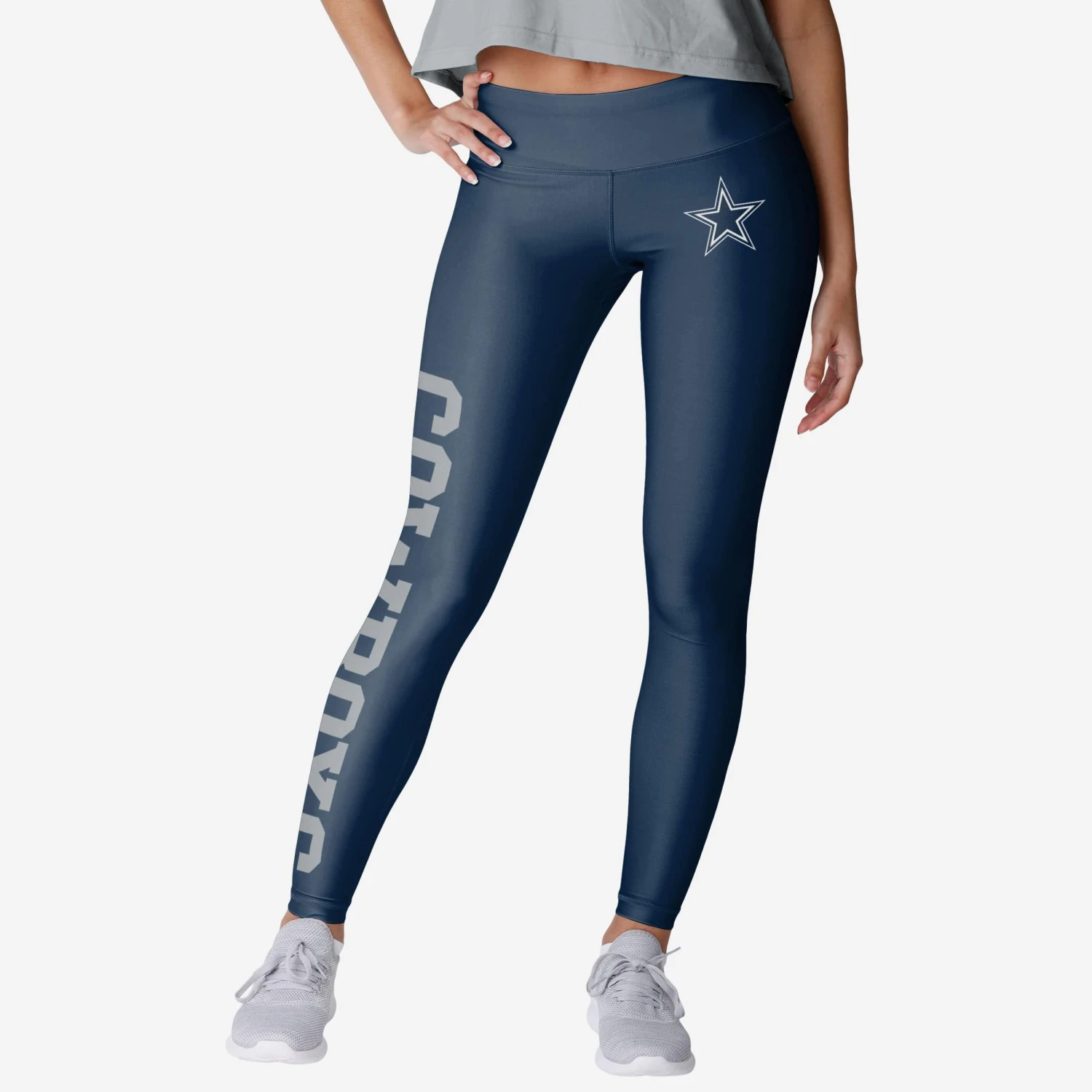 FOCO Dallas Cowboys Womens Solid Big Wordmark Legging 3 FOCO Dallas Cowboys Womens Solid Big Wordmark Legging
