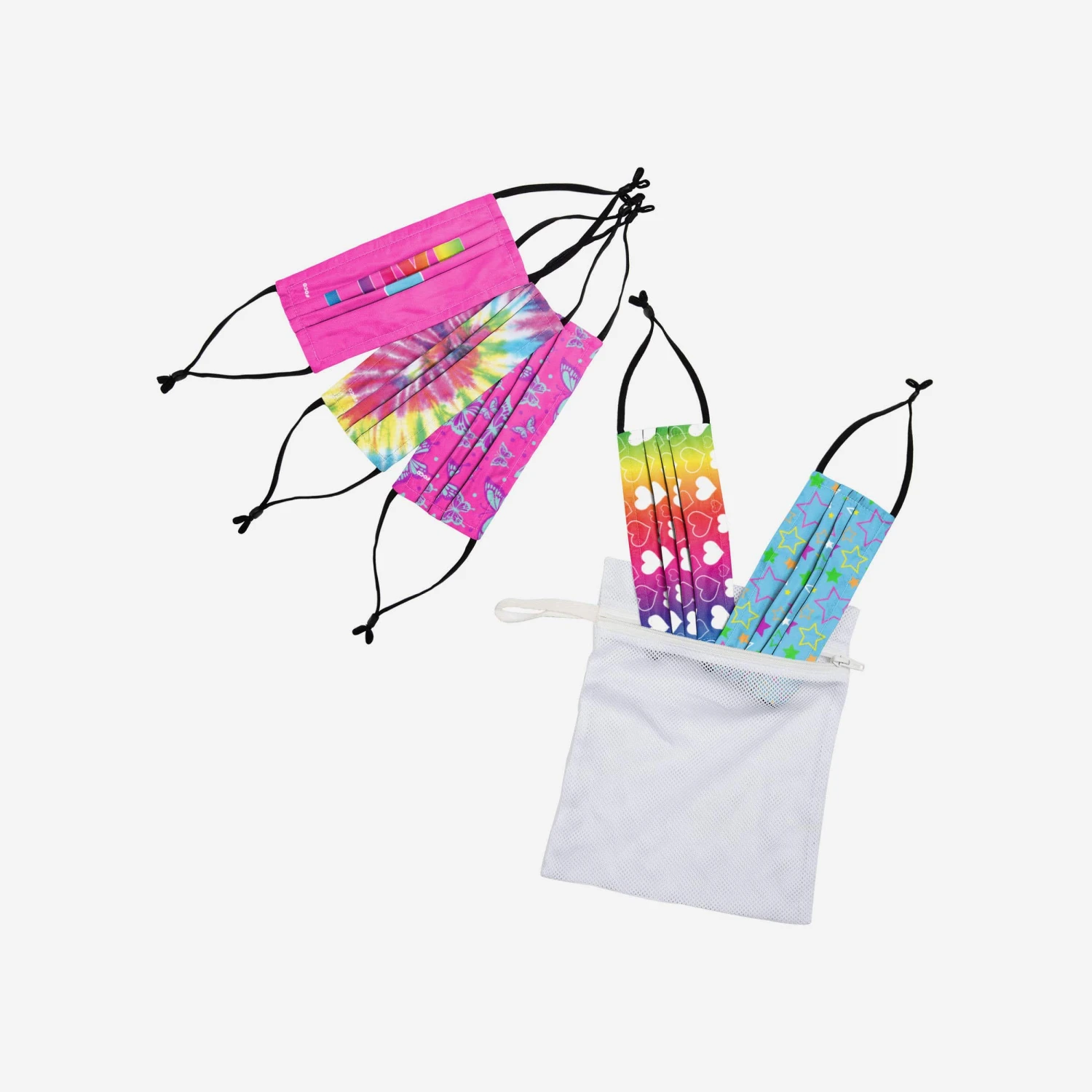 FOCO Love Pack Youth Adjustable 5 Pack Face Cover 4 FOCO Love Pack Youth Adjustable 5 Pack Face Cover - Image 2