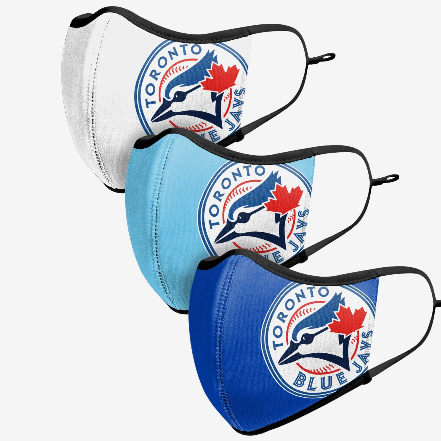 FOCO Toronto Blue Jays Sport 3 Pack Face Cover 6 FOCO Toronto Blue Jays Sport 3 Pack Face Cover - Image 4