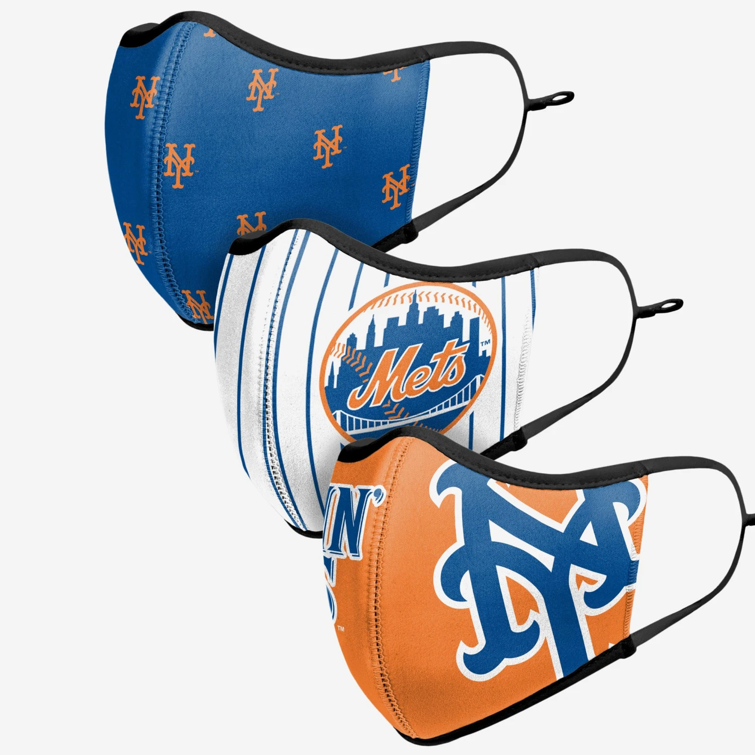 FOCO New York Mets Thematic Sport 3 Pack Face Cover 6 FOCO New York Mets Thematic Sport 3 Pack Face Cover - Image 4