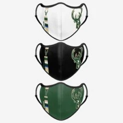 FOCO Milwaukee Bucks Sport 3 Pack Face Cover