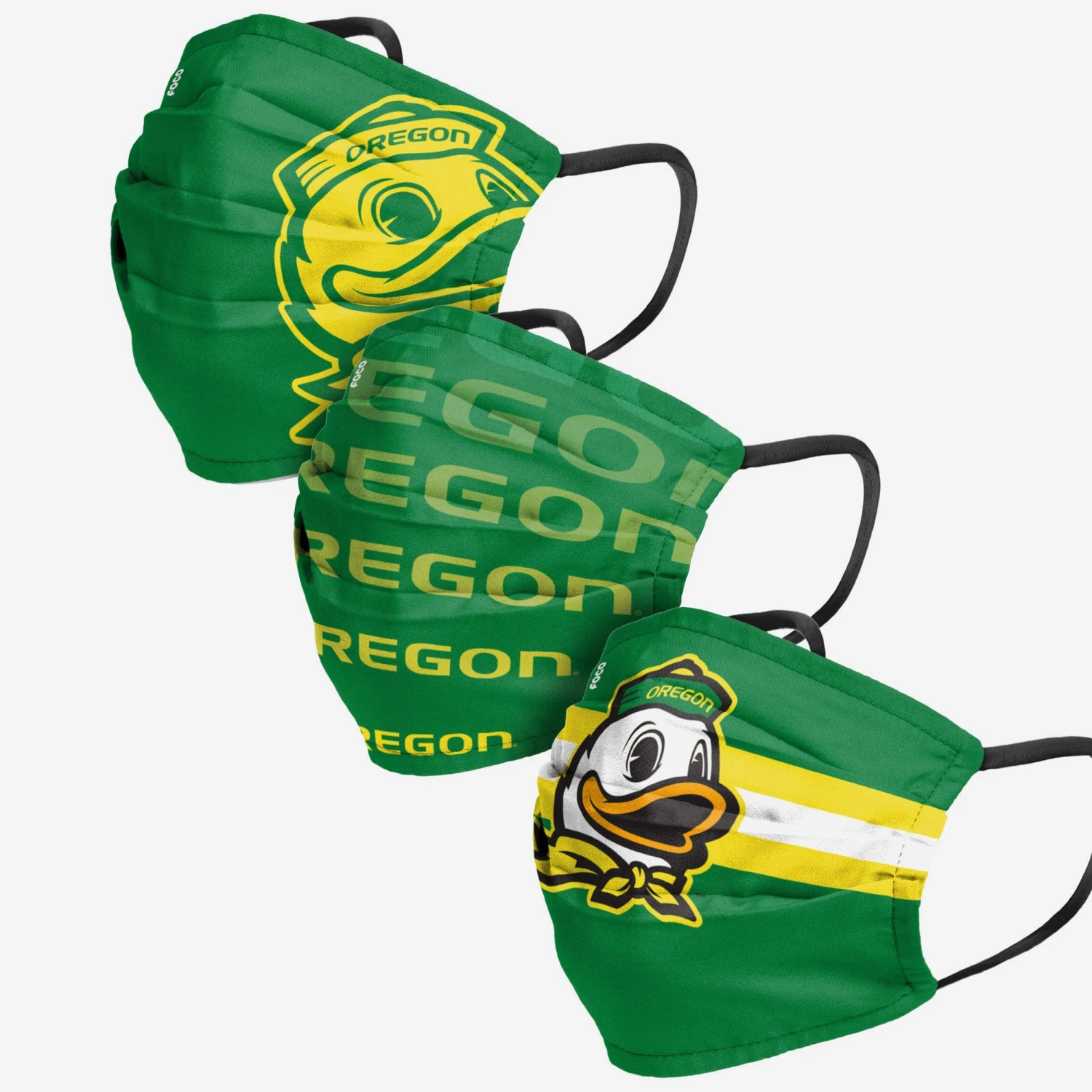 FOCO Oregon Ducks Matchday 3 Pack Face Cover 3 FOCO Oregon Ducks Matchday 3 Pack Face Cover