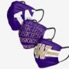 FOCO Washington Huskies Matchday 3 Pack Face Cover 1 FOCO Washington Huskies Matchday 3 Pack Face Cover -FOCO Shop MANCMDPR3KWA p
