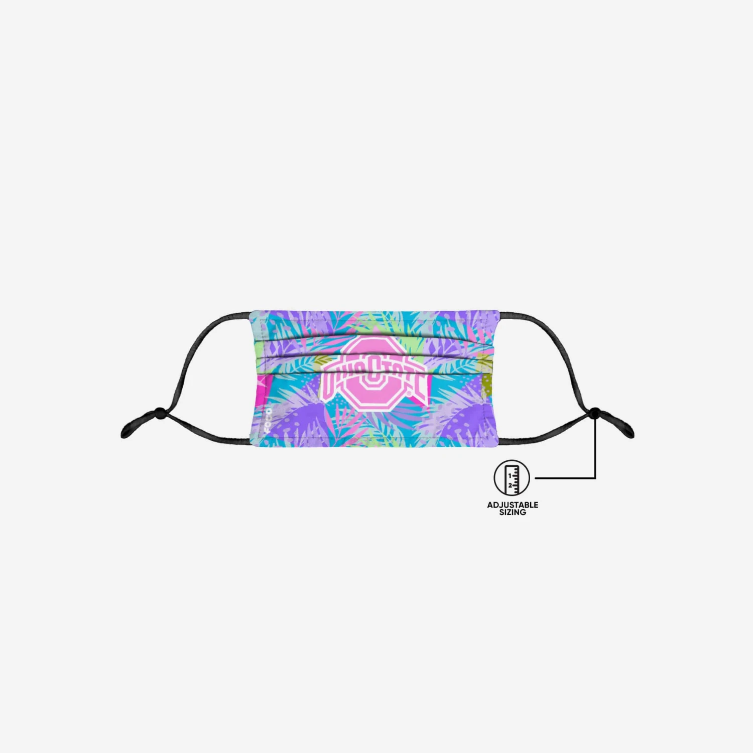 FOCO Ohio State Buckeyes Neon Floral 3 Pack Face Cover 7 FOCO Ohio State Buckeyes Neon Floral 3 Pack Face Cover - Image 5